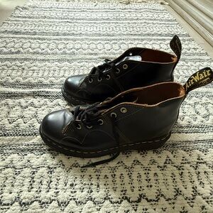 Dr. Martens Church Monkey Black Ankle Boots